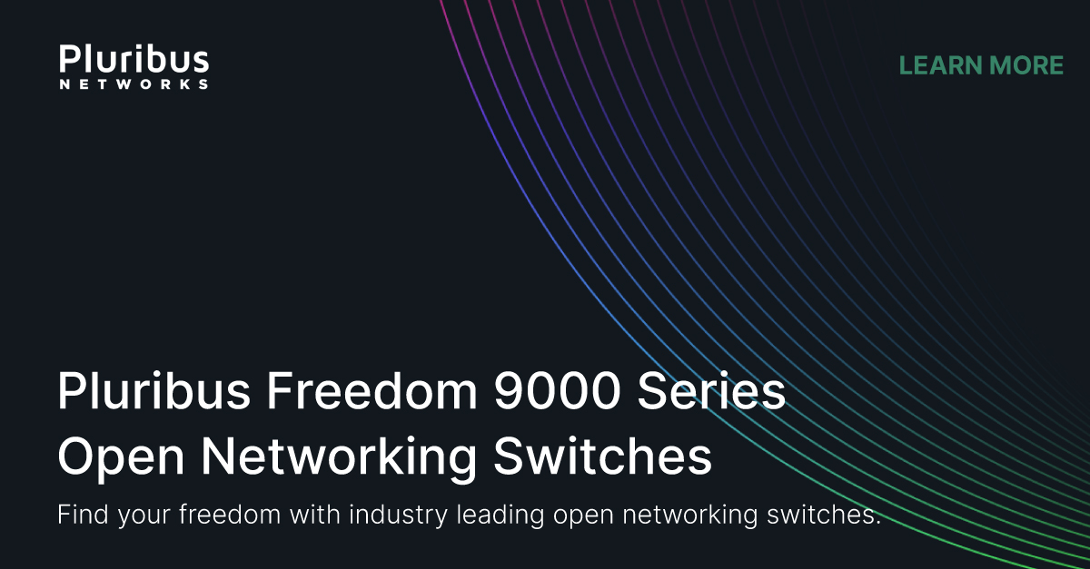 Find your Freedom with Pluribus Freedom Series of white box switches. The Pluribus Freedom Series #OpenNetworking switches deliver the best of both worlds: bit.ly/3thNf8E