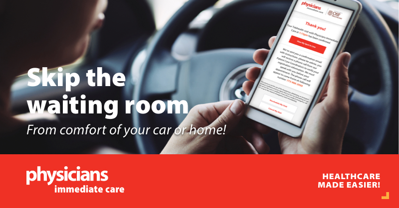 VisitPhysicians's tweet photo. What's new? More convenience for you! Patients using the Physicians Immediate Care Mobile Waiting Room will now be able to view real-time updates and their spot in line from anywhere using their mobile device! Learn more https://t.co/qfJfP5YOn8. #urgentcare https://t.co/He9JwrrrFS