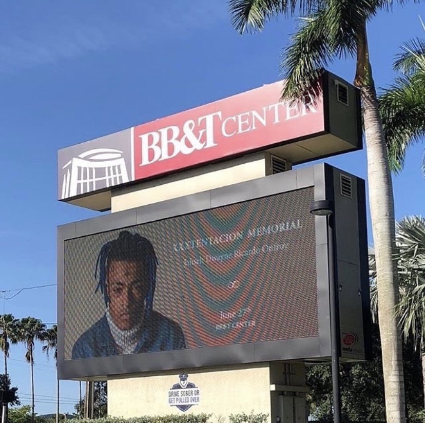 snownscattered's tweet photo. 6 . 27 . 2018 
•
The fan memorial for XXXTentacion where fans got to come say their final goodbyes to X was held at the Florida Panthers Stadium for today in 2018 … Long Live Jahseh 🤍 https://t.co/evzmWVaA2V
