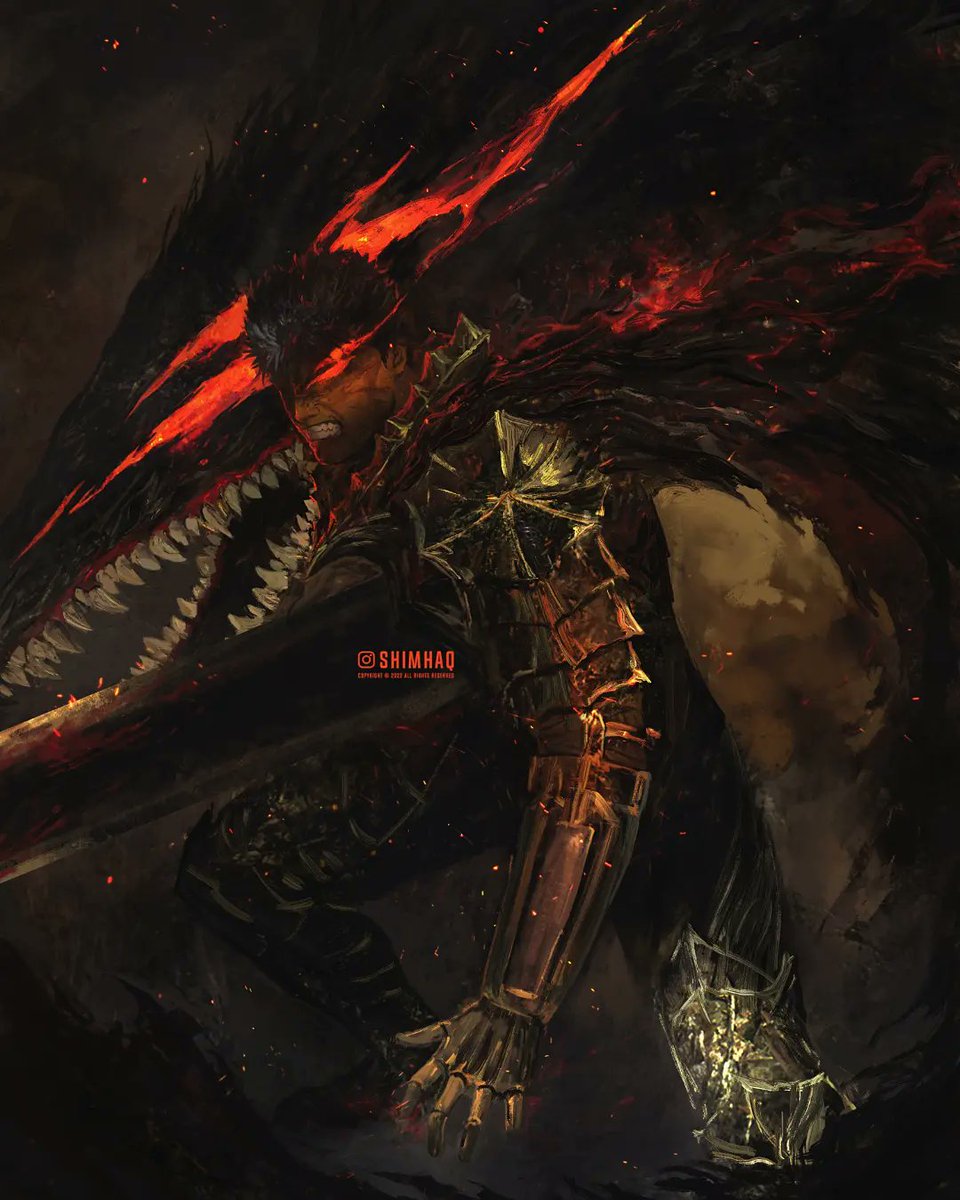 shimhaq's tweet photo. Yield yourself to the beast.
.
Another Berserk artwork because those last two chapters were a gift! What did you guys think of the new chapters? https://t.co/JKNNGLRfS0