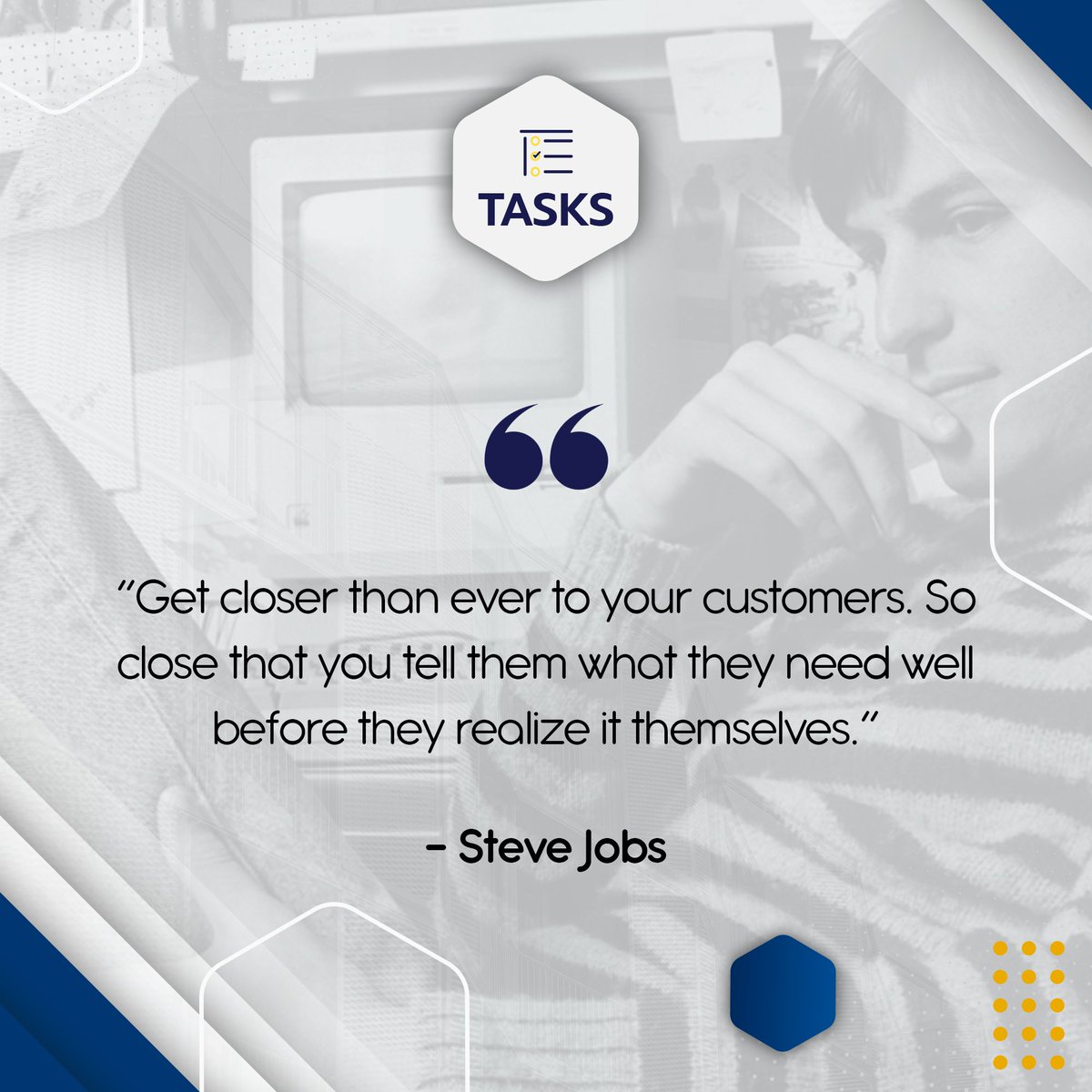 WorkHubTasks's tweet image. “Get closer than ever to your customers. So close that you tell them what they need well before they realize it themselves.”
– Steve Jobs
#WorkHubTasks #MondayMotivation #HelpdeskTicketingSystem #TaskManagementSoftware #Helpdesk #TicketManagment #CustomerService
