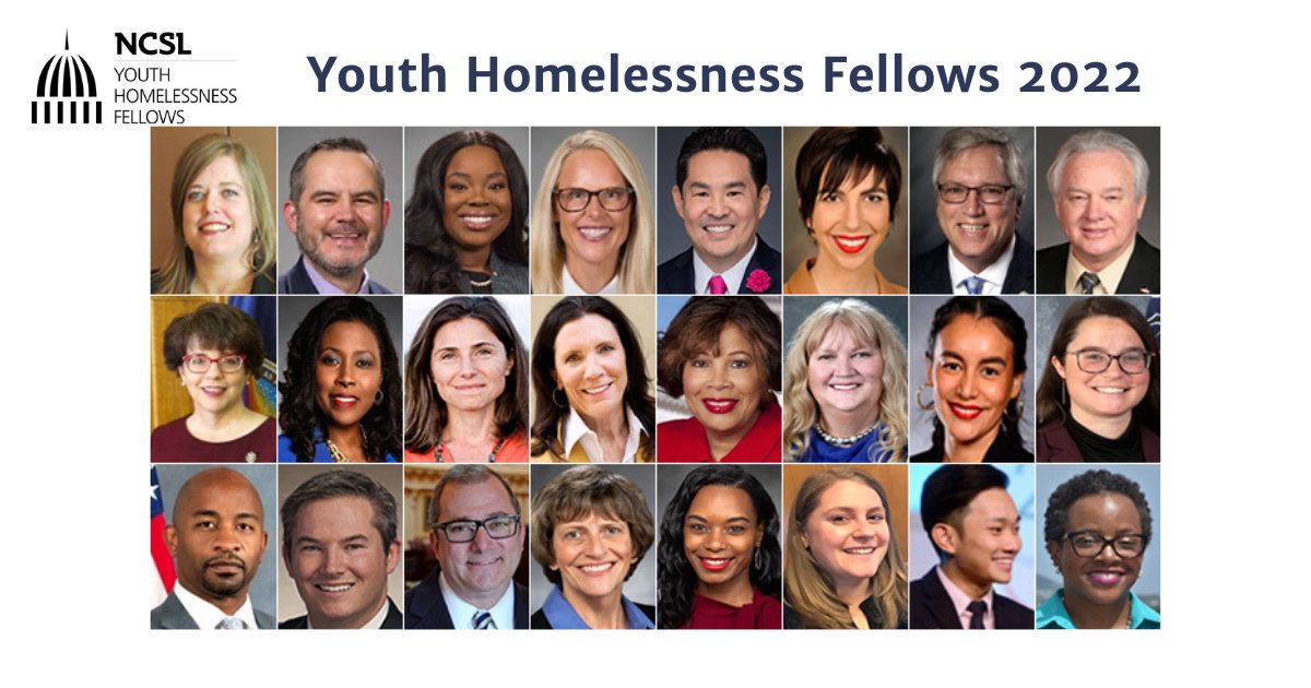 We inadvertently left out our three legislative fellows. Please also welcome as part of the inaugural cohort for the Youth Homelessness #NCSLfellows program: @KienTruongPCC, @ShawnaKRichards and Johanna Wakelin!