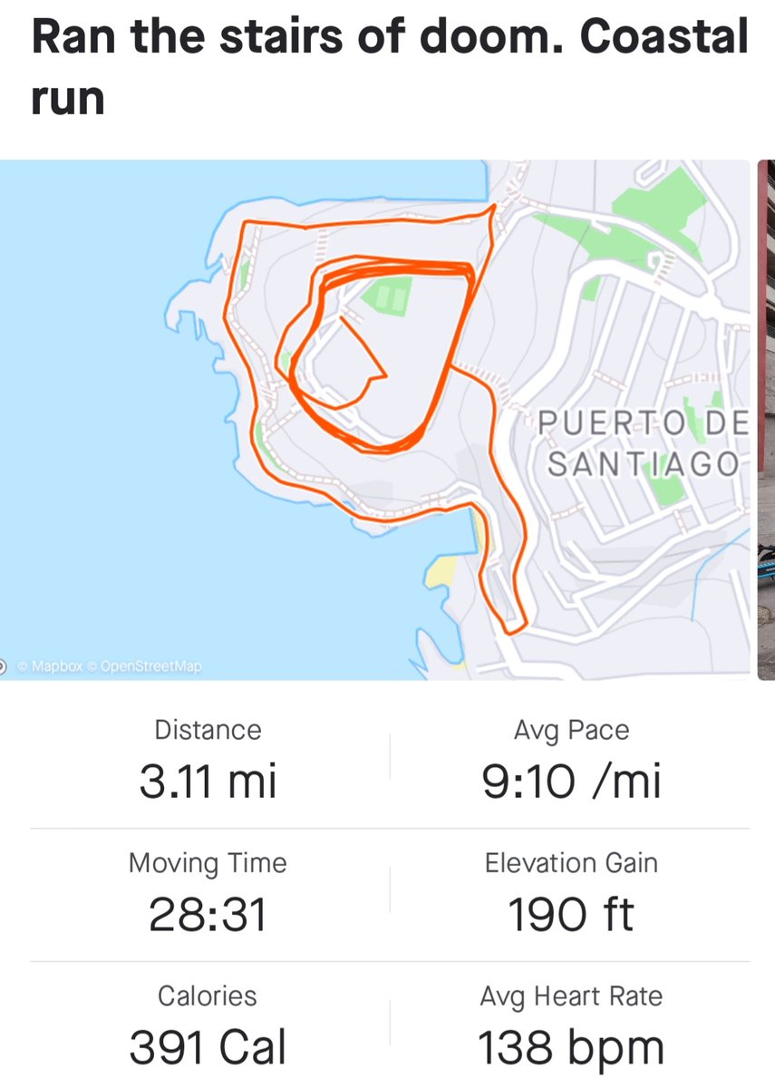 Alanmcminty's tweet photo. Living the dream. The heat ain't too bad. #5km #healthylifestyle #healthy #Tenerife #Canarias #running #RunningUpThatHill https://t.co/1JYkH3DAd2