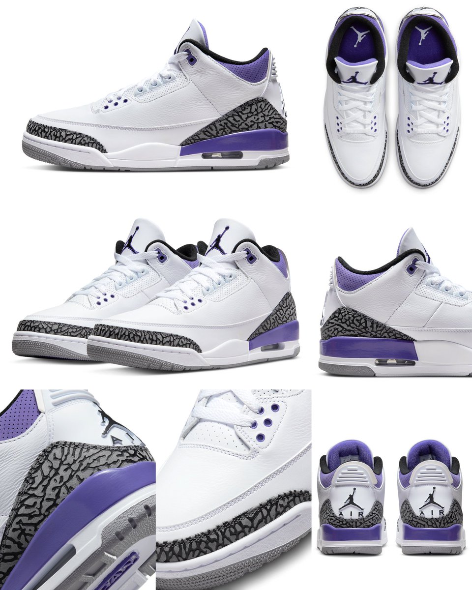 zSneakerHeadz's tweet photo. 2022 #DarkIris Air Jordan 3 official images! ☔️ https://t.co/wlYwdb1nvD