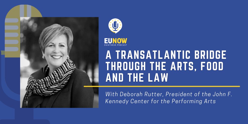 EUintheUS's tweet photo. NEW: The latest episode of our #EUNow podcast features @KenCenPrez with @kencen! She talks to @stefanscor about the power of art and culture to bring people together, as well as highlights from our first Transatlantic Bridge Awards. 🎧 https://t.co/Vkp0n9y1QF https://t.co/793fskKiby