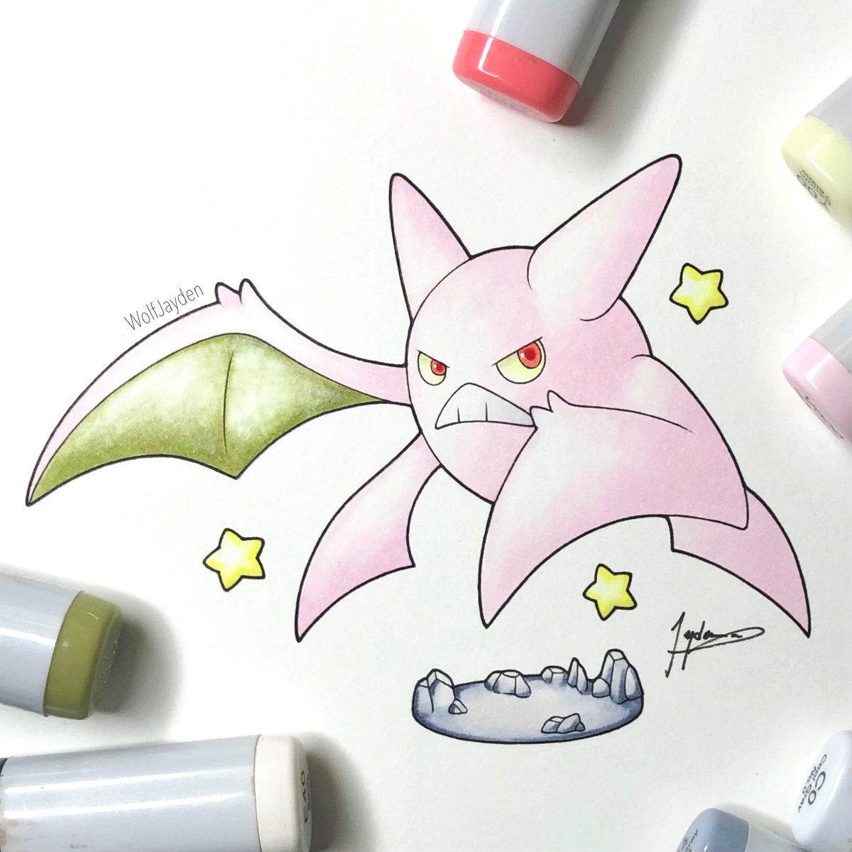wolfjaydenart's tweet photo. Finished this shiny Crobat earlier ✨

#Pokemon https://t.co/APO4hTYGmZ