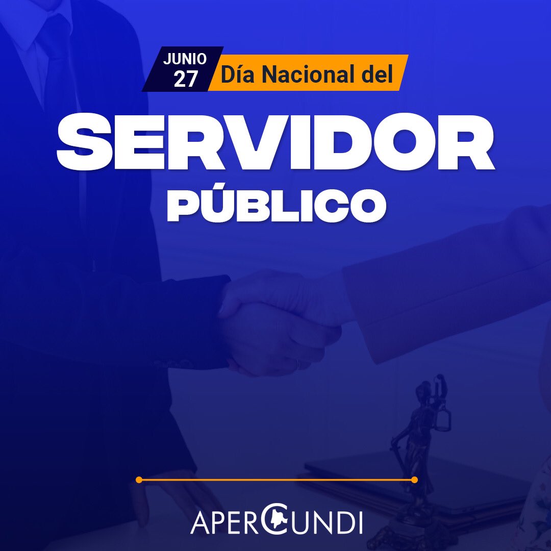 APERCUNDIN's tweet photo. Hoy 27 de junio de 2021, @APERCUNDIN celebra el #DíaNacionaldelServidorPúblico, exaltando el trabajo de quienes cada día con compromiso trabajan por nuestras comunidades desde las diferentes instituciones y organismos que conforman la administración pública en todo el país. https://t.co/kba0qP0YIs