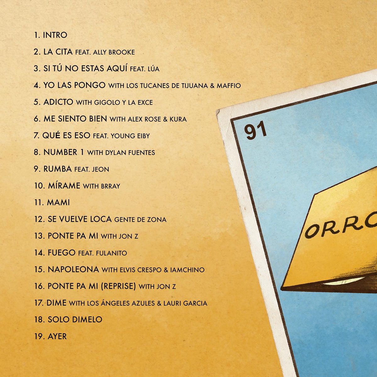 Deorro's tweet photo. ORRO - TRACK LIST

I CAN’T WAIT FOR YOU ALL TO HEAR THIS ON FRIDAY 😭😭😭 https://t.co/mQXUJsvvjh