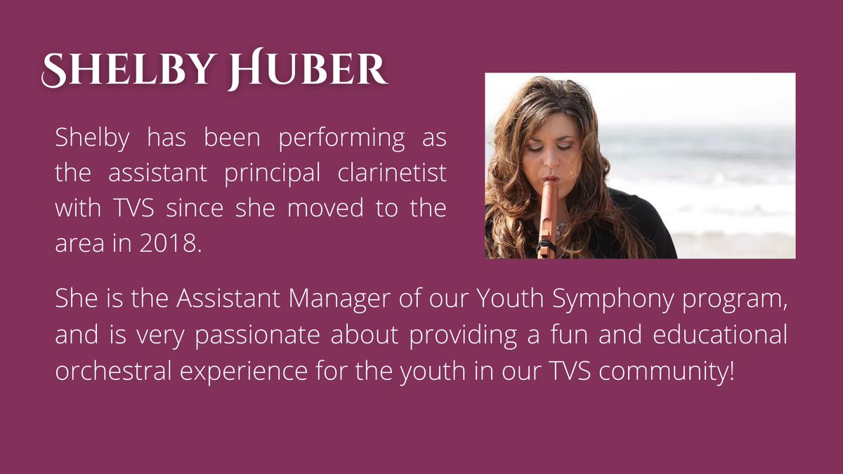 TemVallSymphony's tweet photo. We love our Shelby!! This week TVS’s Meet the Musician Monday features our assistant principal clarinetist, and assistant youth symphony manager Shelby Huber!  See her full story on our Facebook page! @Shelbes18 https://t.co/phjEvSc3nf, https://t.co/kQgLhwZXkm #temecula #clarinet https://t.co/JbqP6EcIuG