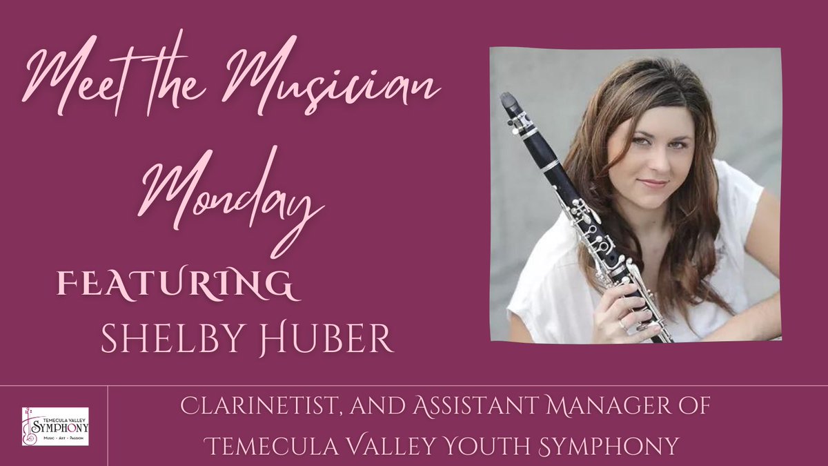 TemVallSymphony's tweet photo. We love our Shelby!! This week TVS’s Meet the Musician Monday features our assistant principal clarinetist, and assistant youth symphony manager Shelby Huber!  See her full story on our Facebook page! @Shelbes18 https://t.co/phjEvSc3nf, https://t.co/kQgLhwZXkm #temecula #clarinet https://t.co/JbqP6EcIuG