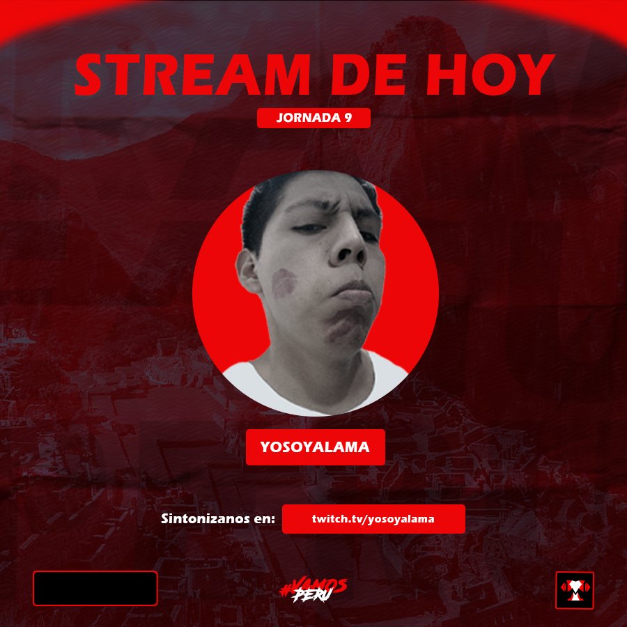 LigaPeruana_BS's tweet photo. Nuestro compañero YoSoyAlama estará encargado de trasmitir cada enfrentamiento del día de hoy 🎙️
🎙️ • @Yosoyalama
📺 • https://t.co/BnTIQ5HG3y
¡Esperamos verlos en el stream!
#VamosPeru • #BLPT4 https://t.co/zUOrm01iZH