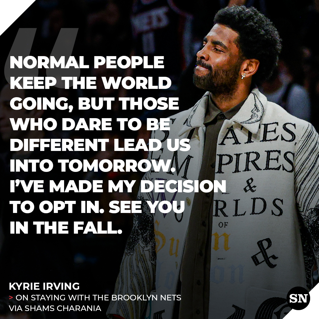 𝐓𝐡𝐞 𝐒𝐩𝐨𝐫𝐭𝐢𝐧𝐠 𝐍𝐞𝐰𝐬 on Twitter "Kyrie Irving is staying with the Nets