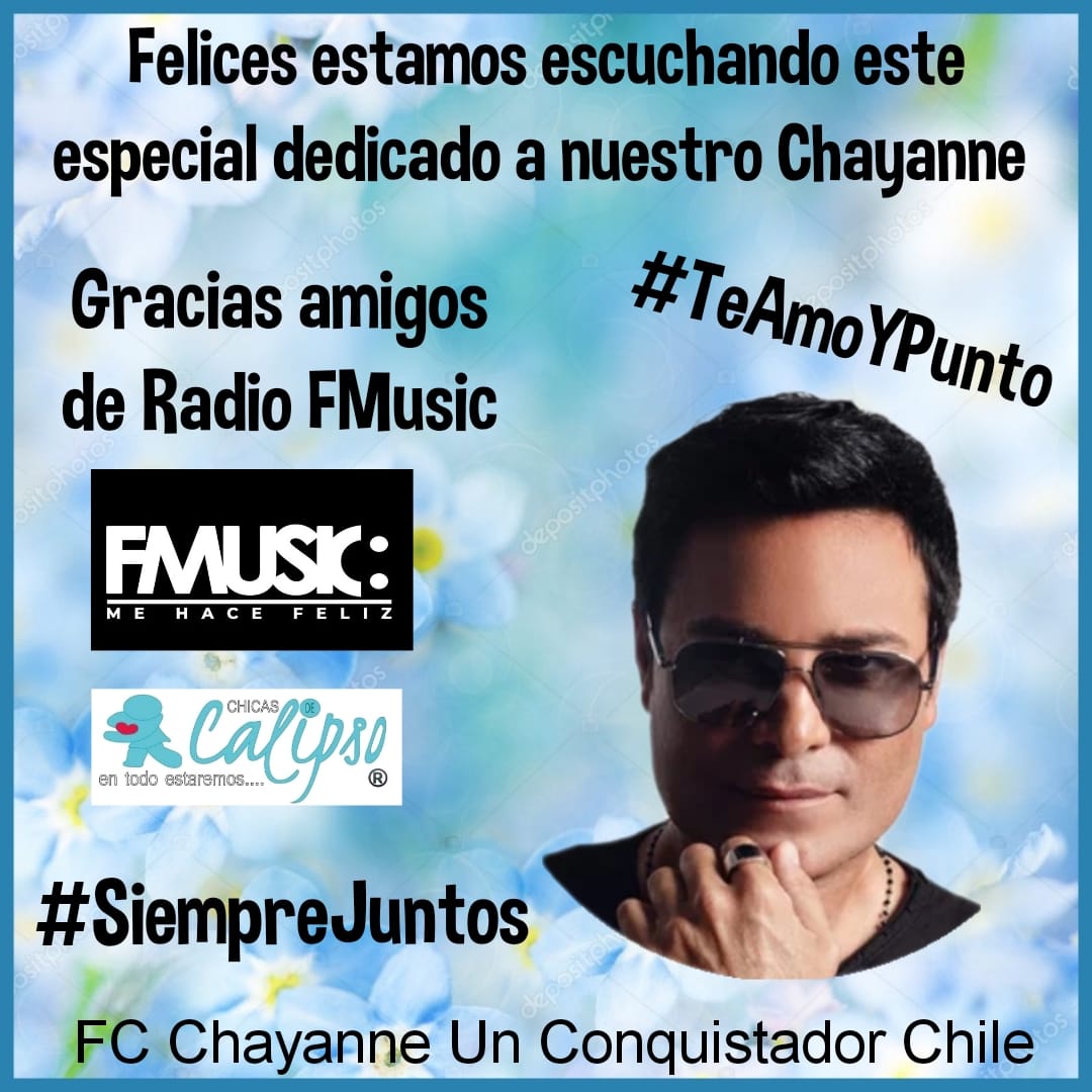CHICASDECALIPSO's tweet photo. #CompletamenteEnamorados 🎶🎶🎶como borrachos yo no sé de qué 🎶🎶🎶 nos canta @CHAYANNEMUSIC en @RadioFmusic #Especial gracias #AndresLocutor saludos #FcChayanneUnConquistador #SiempreJuntos #TeAmoYPunto https://t.co/5wuL5rzrmo
