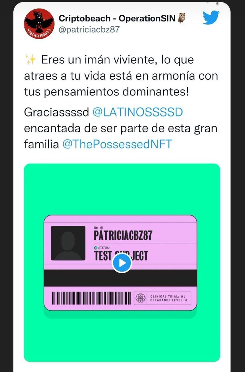 AlejandraNFT's tweet photo. Thanks @ThePossessedNFT 
WL celebration ;)
@patriciacbz87 https://t.co/PWEes7BZMF