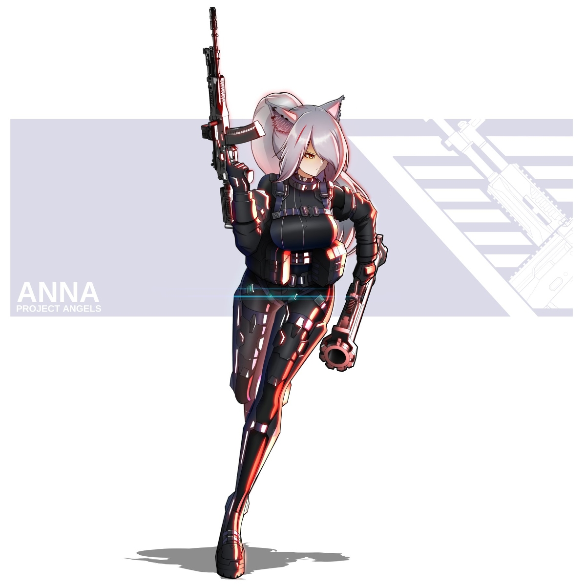 7N39AP's tweet photo. Anna (Project Angels on Steam) #Anna_(Project_Angels) #ミリタリー #武器 #銃 #女の子 #現代個人装具 #科幻 #SF #AK19 #AK-19 https://t.co/heL4gkZwnO https://t.co/vce7GzrJvV