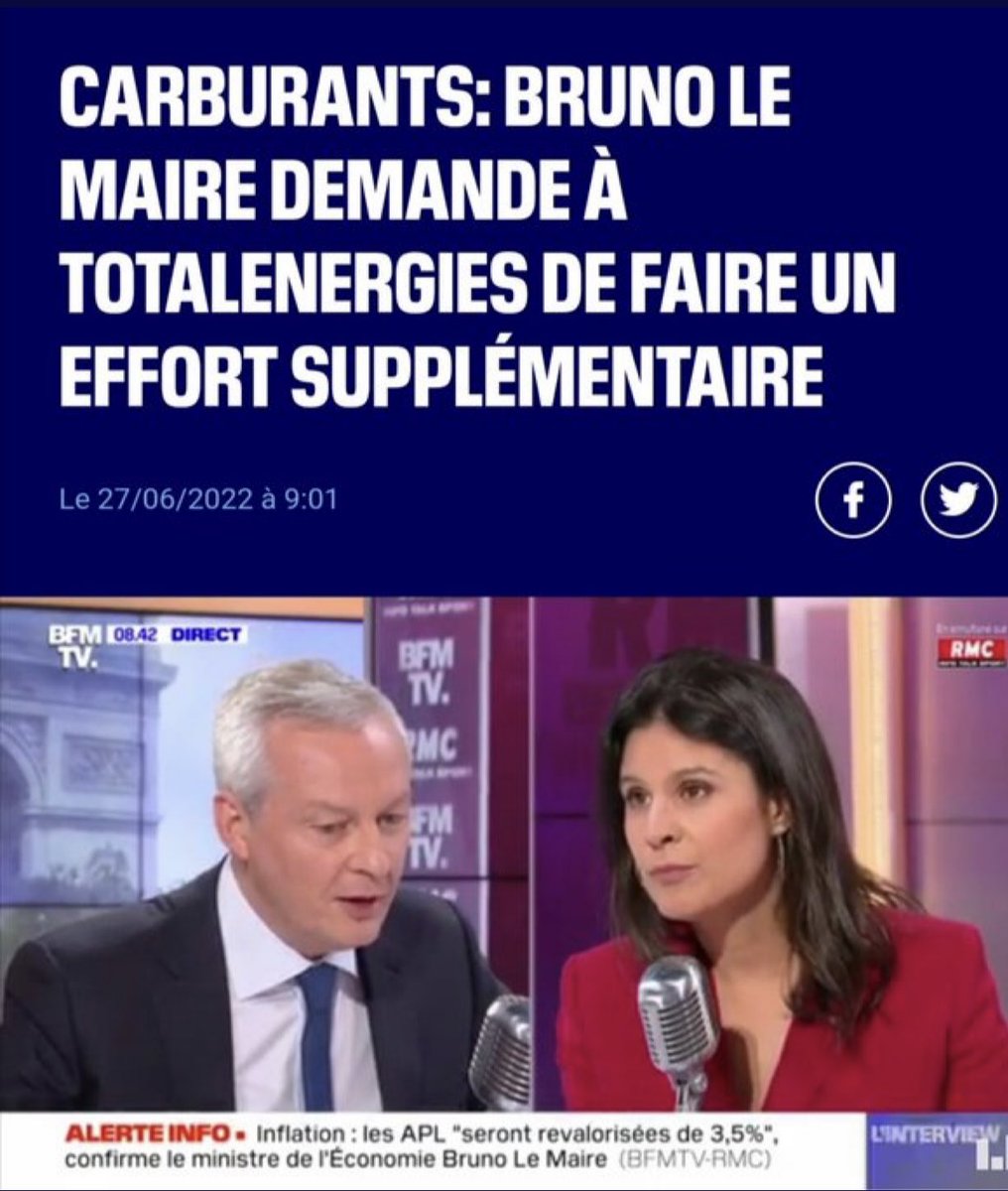 Si c’est demandé gentiment… 
Et si on exigeait de prélever sur les bénéfices exceptionnels de #totalenergies plutôt que de chercher dans la poche des retraités et des chômeurs ? #nupes