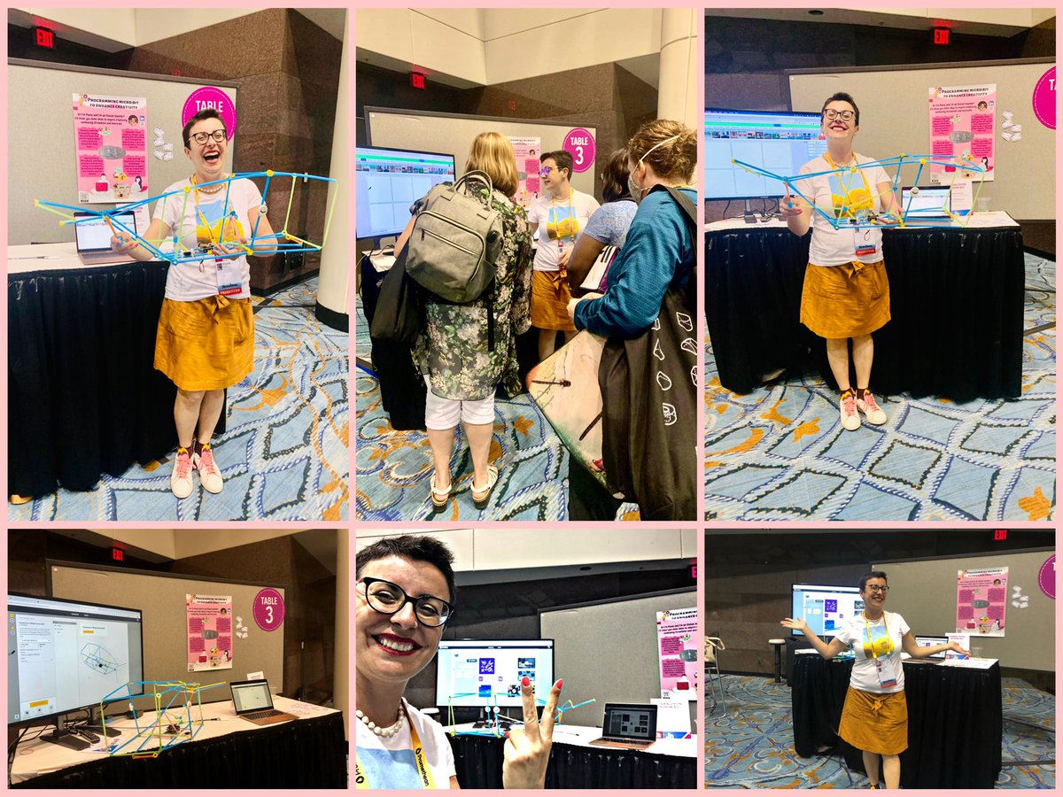 My first #poster presentation at @iste was a success. I couldn’t imagine to meet so many people! Thank you so much for this amazing experience!
My poster was “programming micro:bit to enhance creativity” and a big <a href="/strawbees/">Strawbees</a> whale was with me! 
#ISTELive