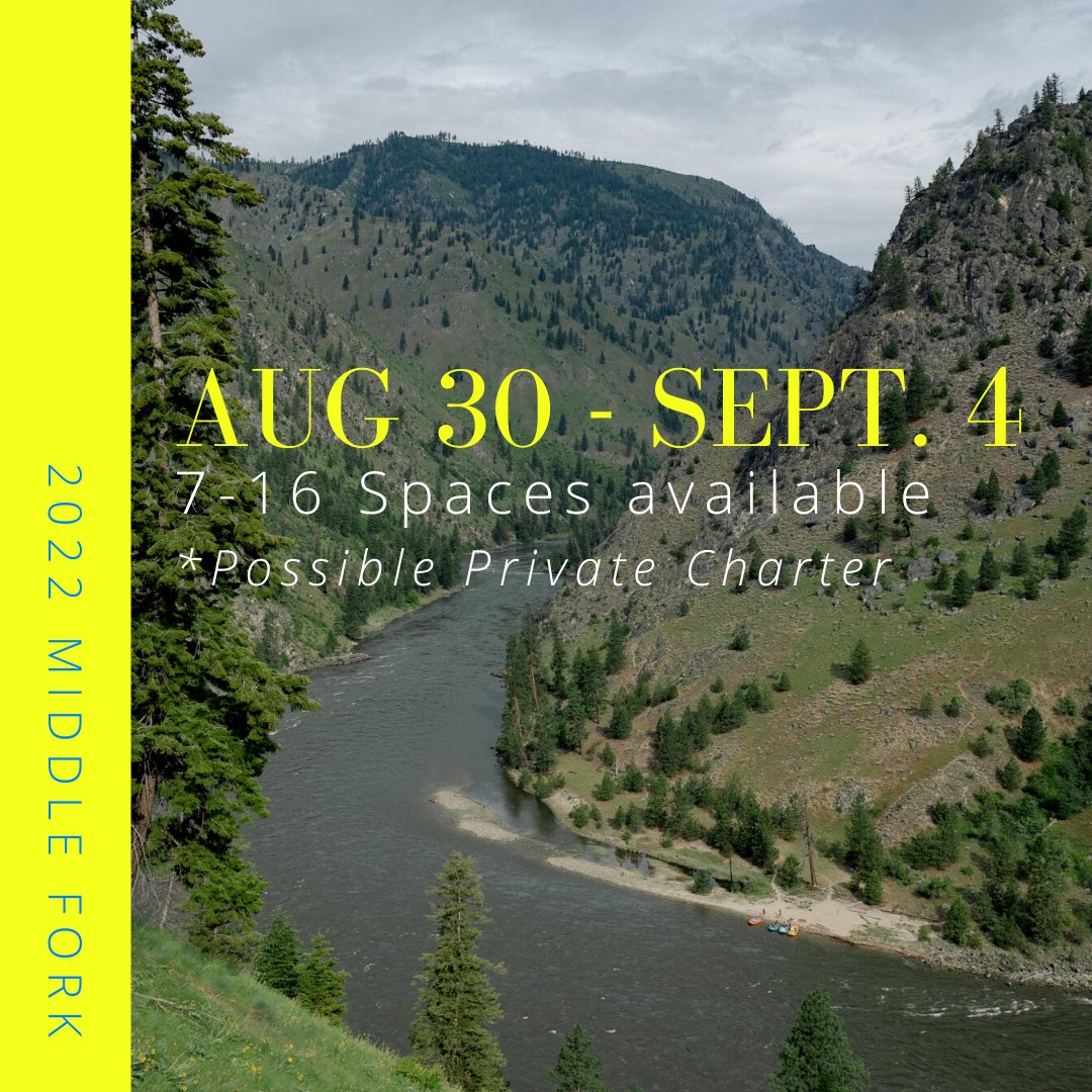 Last min. Middle Fork openings for this summer!
l8r.it/XjJx

#travelbug #summertime #exploremore #getaway #beautifuldestinations #vacay #travelgram #vacation #travelinspo #wanderlust #vacationmode #traveltheworld #travelblogger #summervacation #summervibes