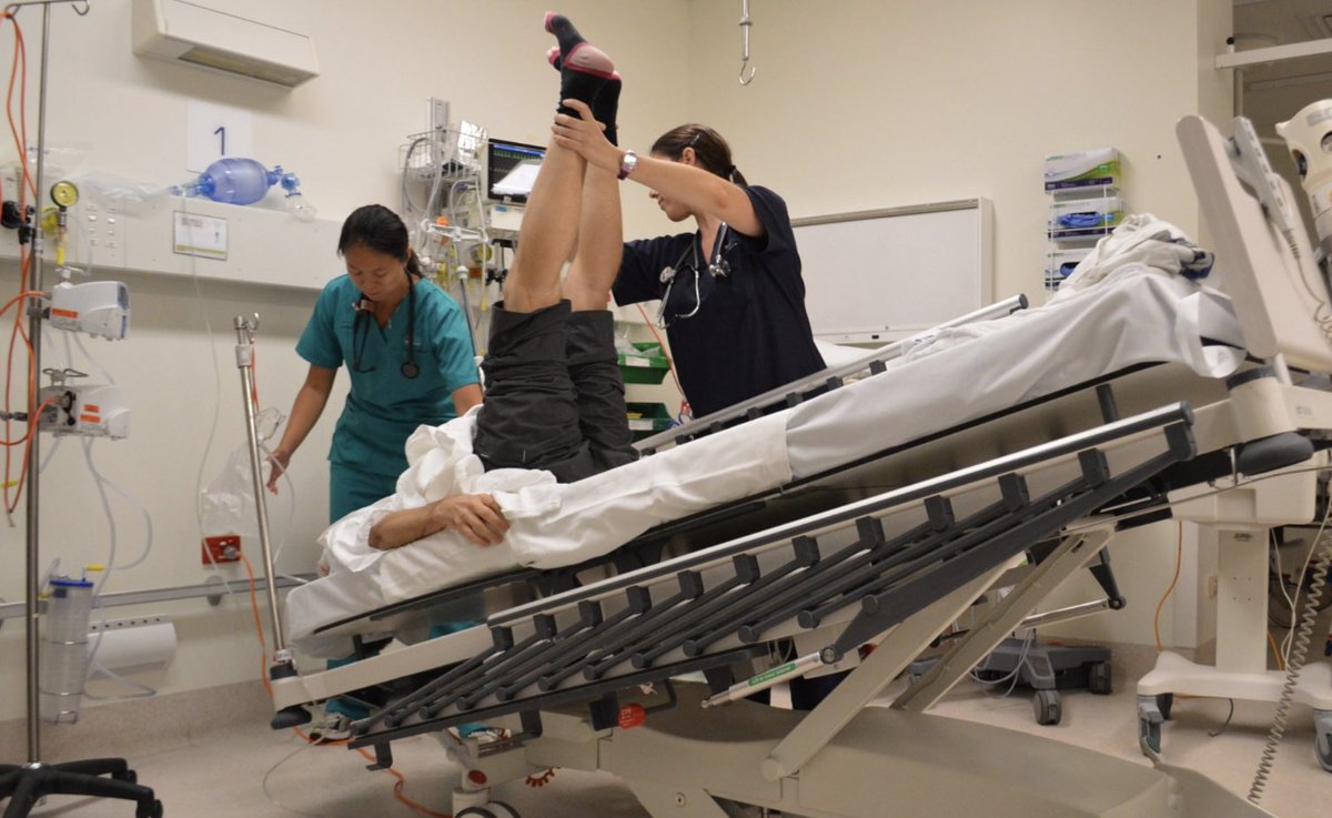 Just a reminder to all nurses and doctors everywhere that placing a hypotensive patient in a head down position isn’t good for their airway, their breathing, their intracranial pressure (and hence their cerebral perfusion) and doesn’t usually help their blood pressure