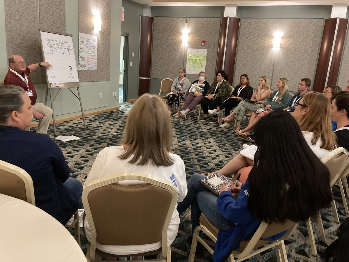 BosCollegeOEI's tweet photo. #scientistcircle time at OEI’s summer @OpenSciEd Curriculum Launch! Light needed different arrows for light lines and sight lines. Contact Forces starts a new batch of driving questions. 🤩👍 https://t.co/Ftot7J8fIv