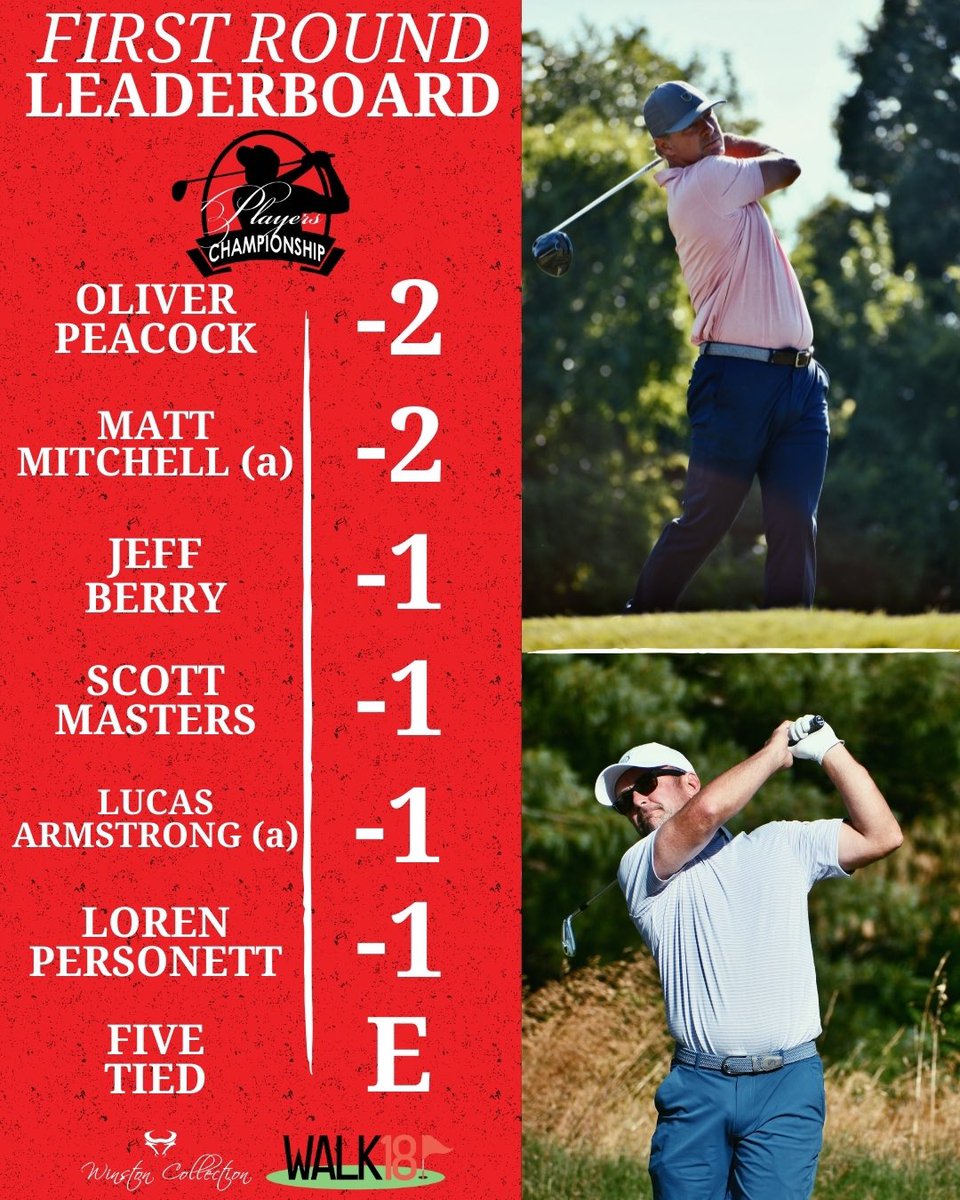 It’s tight after the first 18 holes in Murfreesboro. 

Full Leaderboard 🔗 bit.ly/3Np4xaU

#TennPlayers