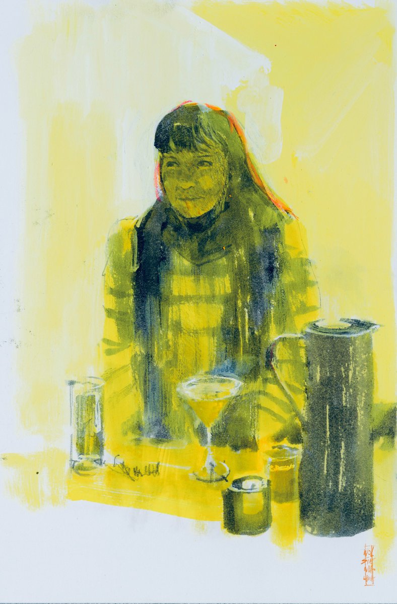 Nanu in fluorescent yellow
#art #light #illustration #painting #portraitart