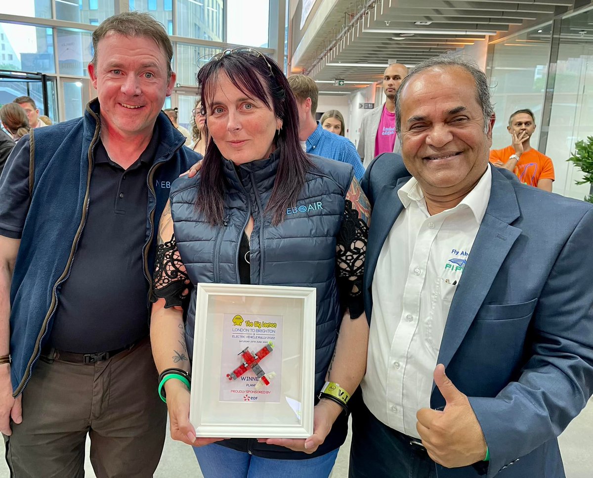 NebOair's tweet photo. Such a fabulous time taking part in the London to Brighton Electric Vehicle Rally at the Weekend, we loved our prize! Our Pipistrel Aircraft Velis Electro G-OFTR was expertly piloted by Deepak Mahajan in just 2.25hrs
Thanks for having us!! #electricaircraft #cleanerskies #jetzero https://t.co/7kTjvRb1dB