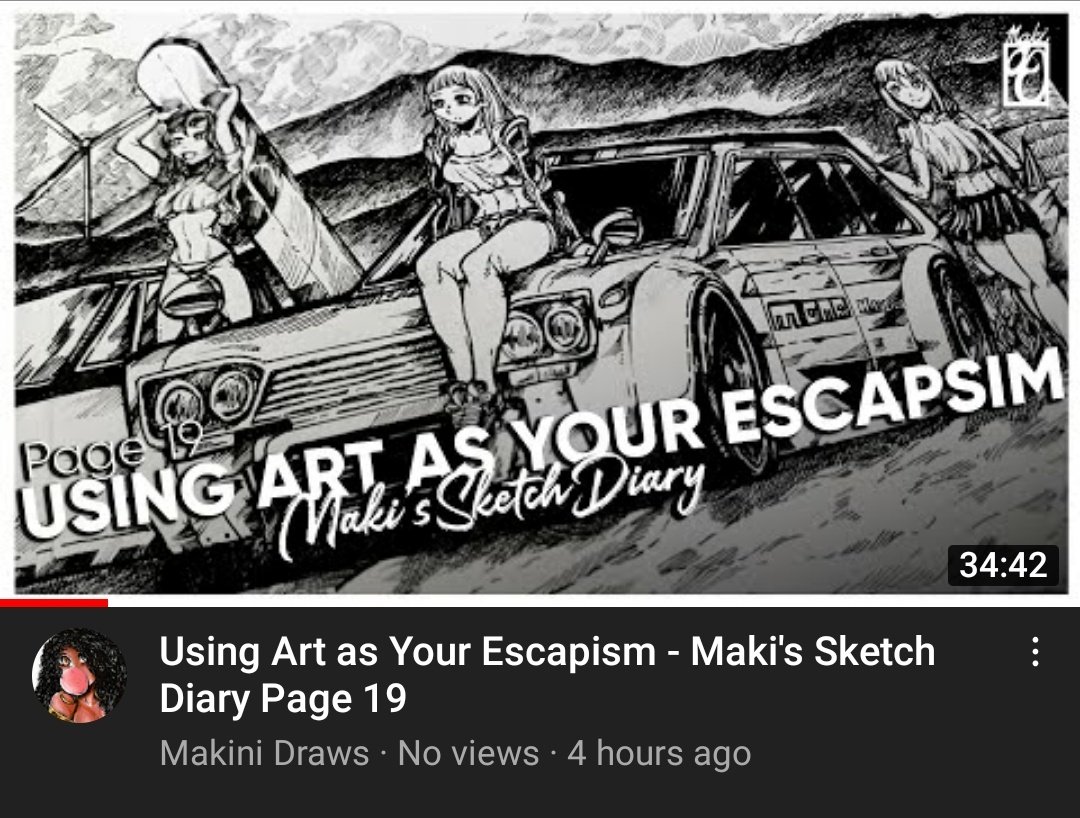 GNinjuh's tweet photo. ✒#MakiniDraws🖼 🔴LIVE
[#MakisSketchDiary] 
Page 19 - Use #Art As Your #Escapism
🎙@Makini1990 
 #Illustration #MangaArt 

#TheCSFNation 
@MadsMamaBear 
@RoseMQueen1
@BLofDixDivision
#MDasterdly
@MegatronDarth
@riotkitty1
@MagitekMags
@GNinjuh
Welcomes U 
https://t.co/YBgxtl57Sc https://t.co/5ohd5syOhm