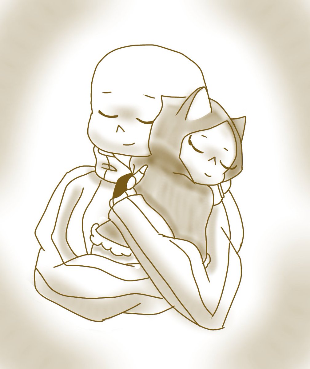 chikette9's tweet photo. It's been a while since I used ibispaint and my finger ☝️

#undertaleAU #OC #ccino
#fluffytale #fluffynight #choly #melancholy https://t.co/2a70BNtoEL
