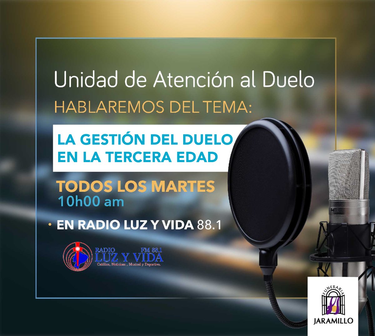 fuja_exequial's tweet photo. #JuntoAusted I Mañana, nuestra Unidad de Atención al Duelo compartirá información sobre este importante tema en @radioluzyvidaec https://t.co/NiXzB5eCU9
