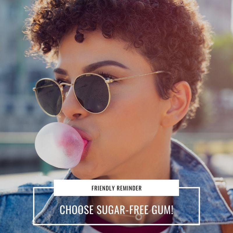 HPSDentistry's tweet photo. Sugar-free gum stimulates saliva production in your mouth, which can help wash away cavity-causing bacteria! #FunFact #DidYouKnow https://t.co/zcrU0SIUH0