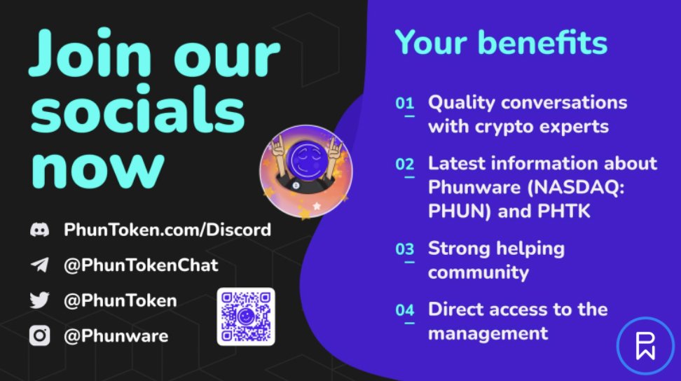We look forward to shaping the future together, and we can't wait to bring more features to a broader audience.

Be part of the process! 
Join our community and learn, discuss, and win!

#PhunToken

👉 discord.gg/nfHzZeZ3