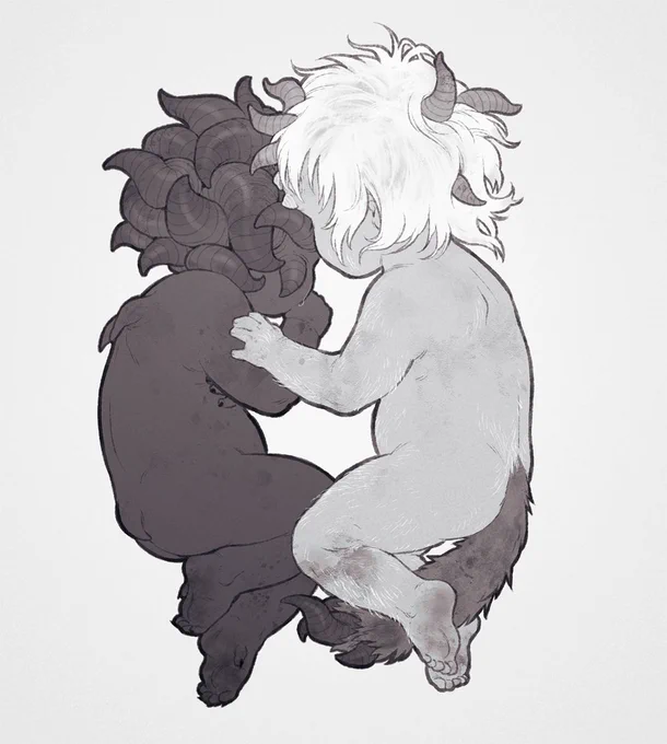 to hell with it, here's the naked version. they're just podgy little babies so i'm respectfully asking everyone to not be Weird 