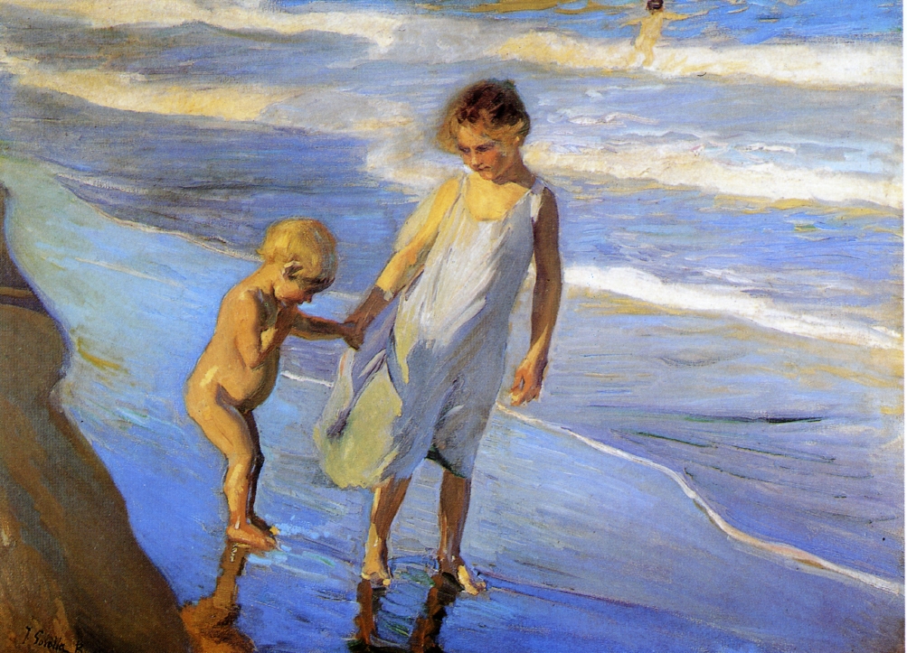 Valencia, Two LIttle Girls on a Beach, 1904. @artist_sorolla. #joaquinsorol...