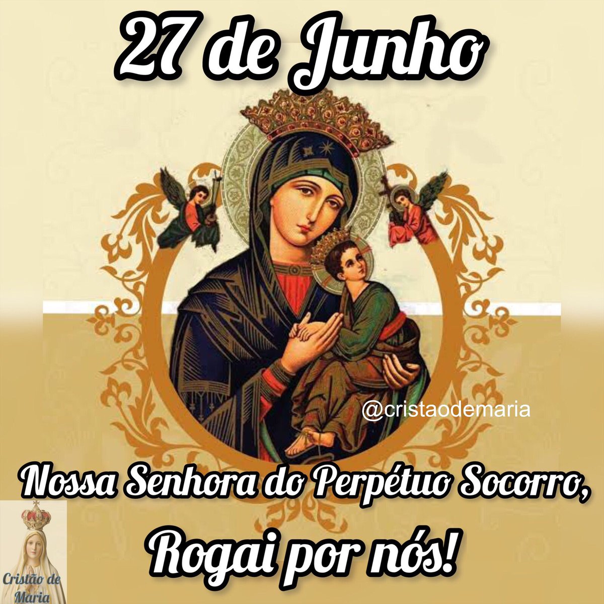 “Lembrai-vos, ó puríssima Virgem Maria, que nunca se ouviu dizer que algum daqueles que tem recorrido a vossa proteção, implorado o vosso auxílio e reclamado o vosso socorro, fosse por vós desamparado. Nossa Senhora do Perpétuo Socorro, vinde em nosso auxílio. Amém.”