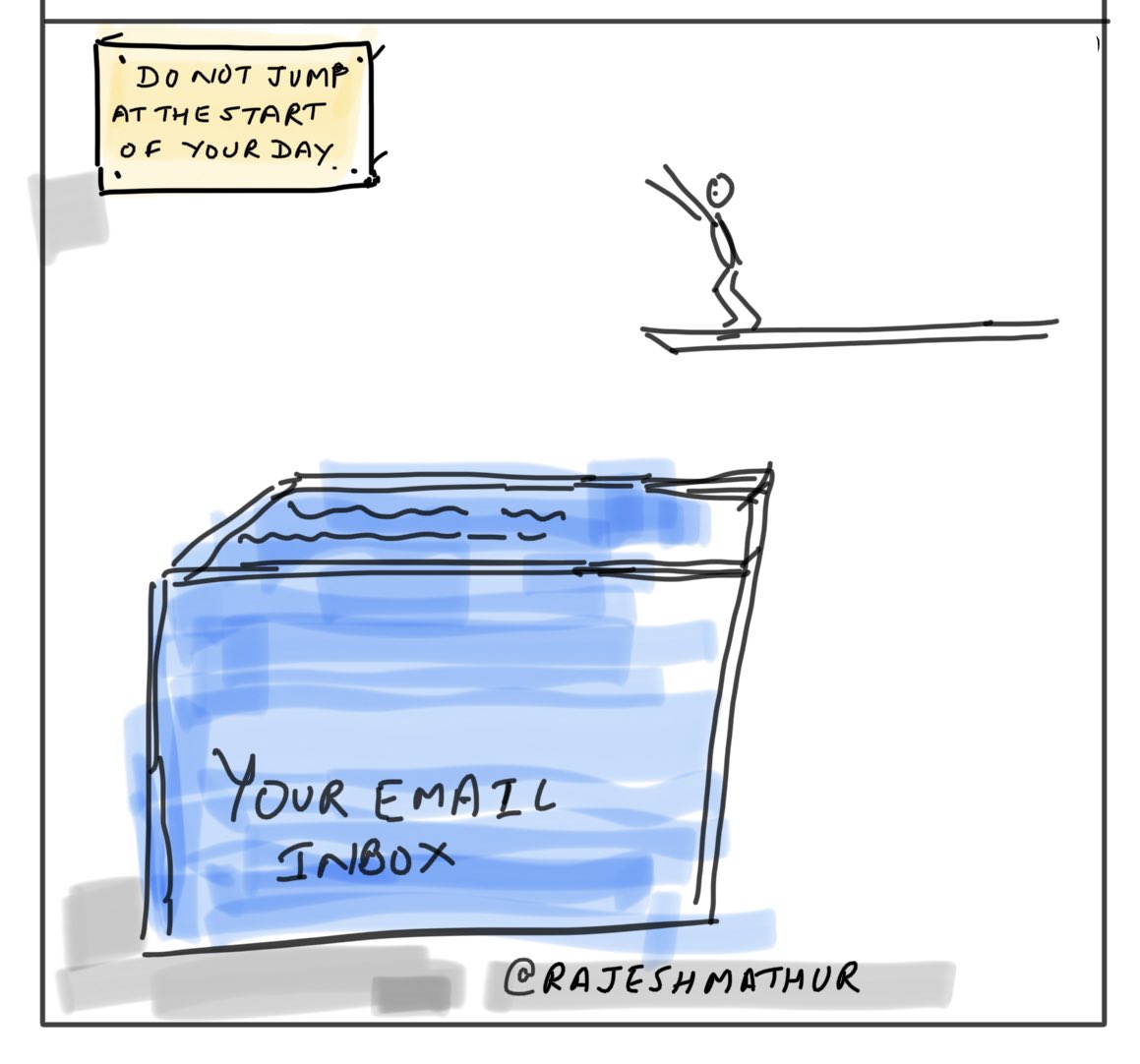 A big mistake that many of us make is diving straight into our inboxes at the beginning of our day.

Plan your day first!