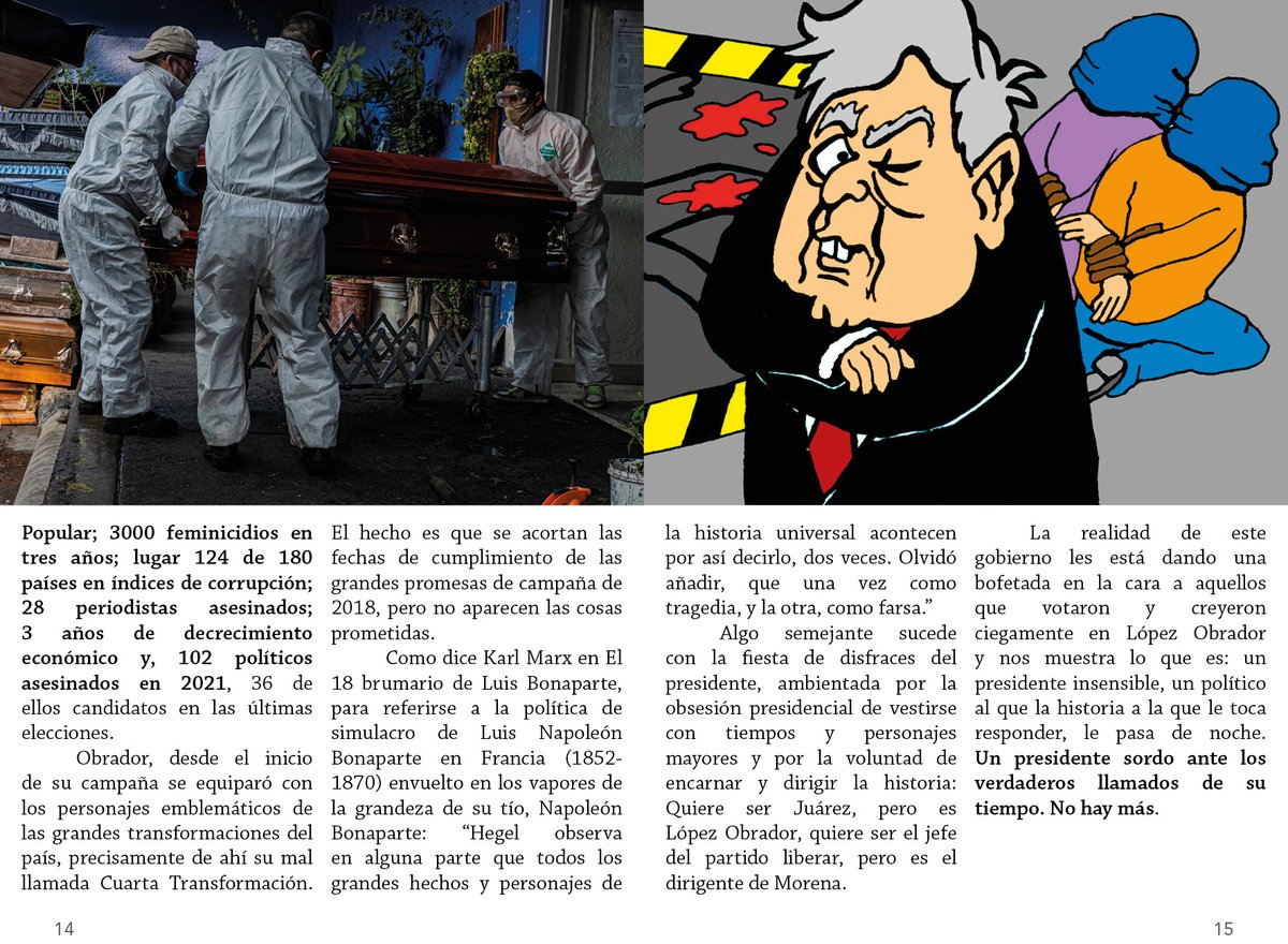 FNERRR_NACIONAL's tweet photo. 📣 Te invitamos a leer en la Revista CRISOL:

El México de López Obrador, una realidad alterna

Podrás encontrarlo completo en 
🌐https://t.co/2ScEtIr03K https://t.co/E5DWvoQnOQ