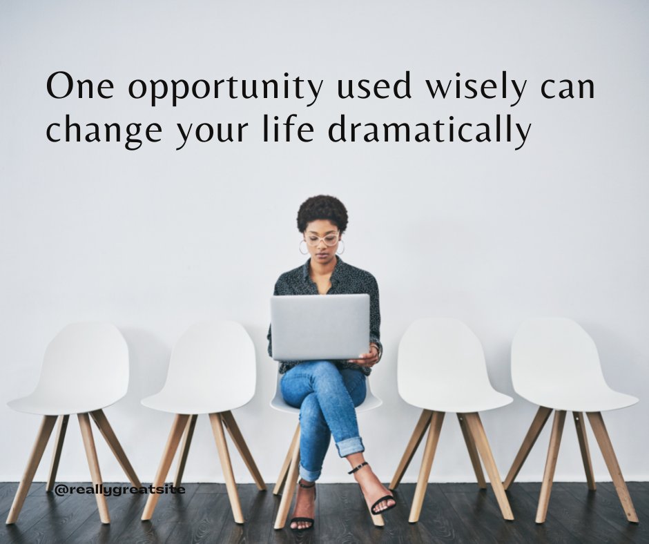 What will you do when opportunity comes knocking?