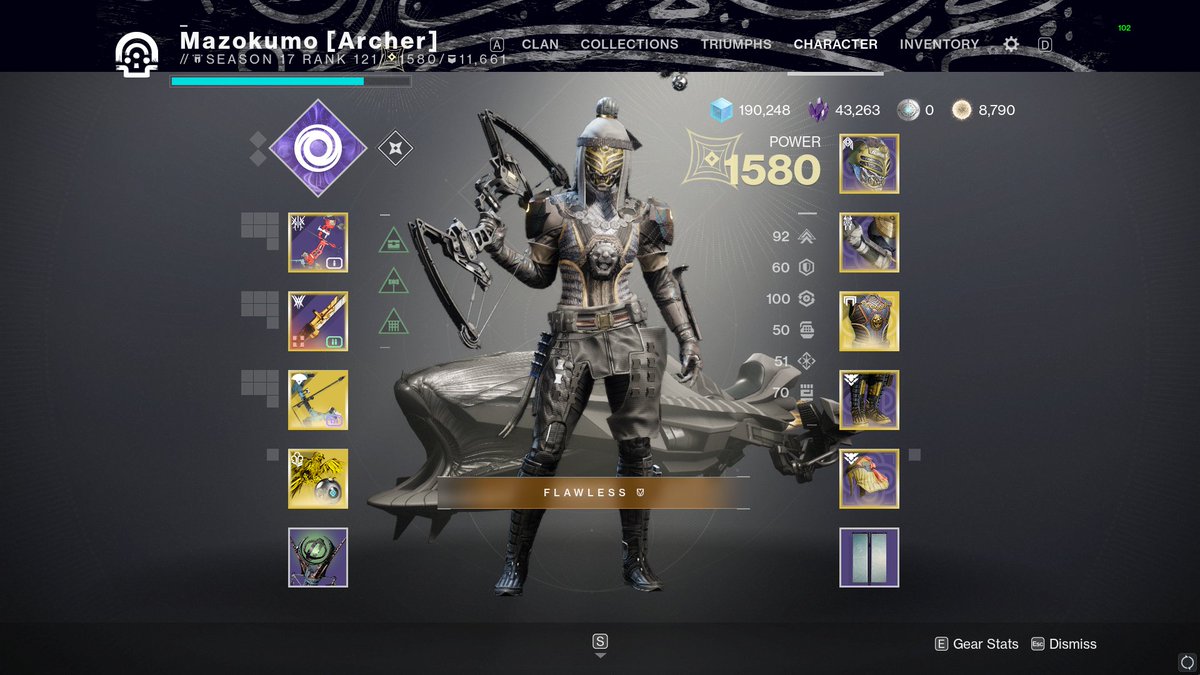 mazokvmo's tweet photo. Just went flawless solo again on this loadout, it once again proves itself very strong for Solo play. Had a lot of clutch situations thanks to the glaive shield. Honestly couldn't be happier that this exists, and works very well against any META. Thank you @Bungie for Glaives! https://t.co/kEPiJXea9u
