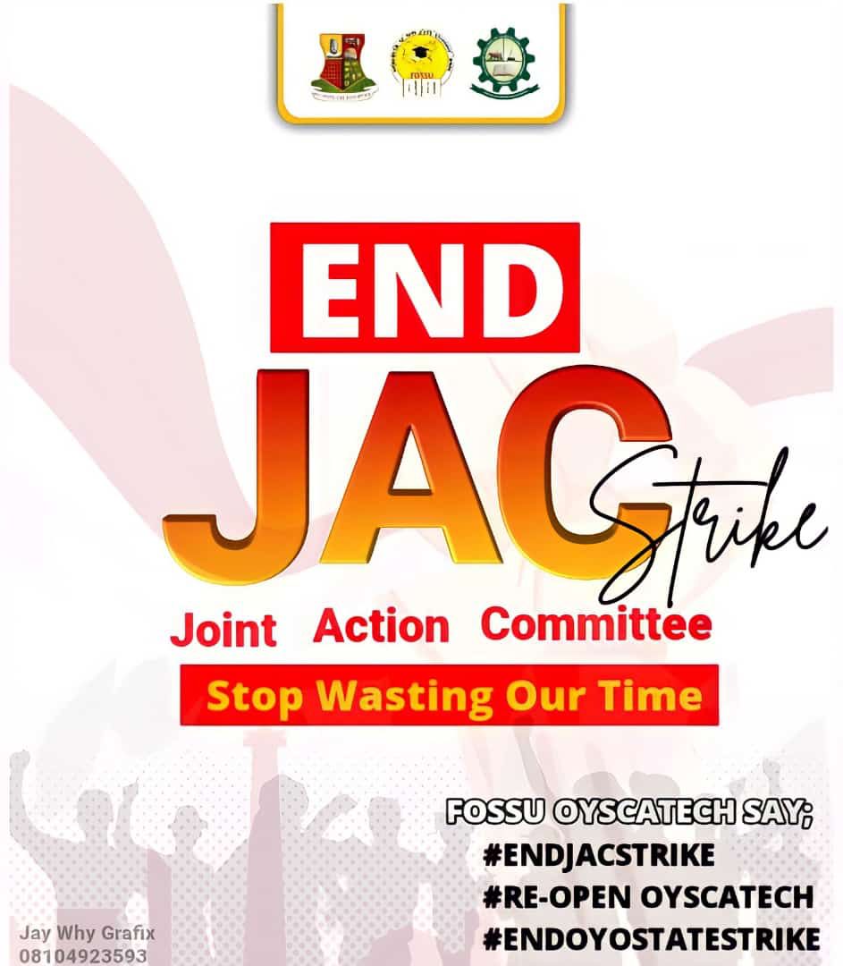 harbdalla's tweet photo. We paid for this education YET we re rewarded with underfunding, laboratory without equipment, zero infrastructure, unpaid salaries &amp; continuous 6 weeks strike.#EndJACStrike #ReopenOYSCATECH
@seyimakinde @oyostategovt @FeedbackOYSG @oysg_edu @SplashFM1055 @eobilo @The_Campus_Tv https://t.co/LjkVPcxBwS