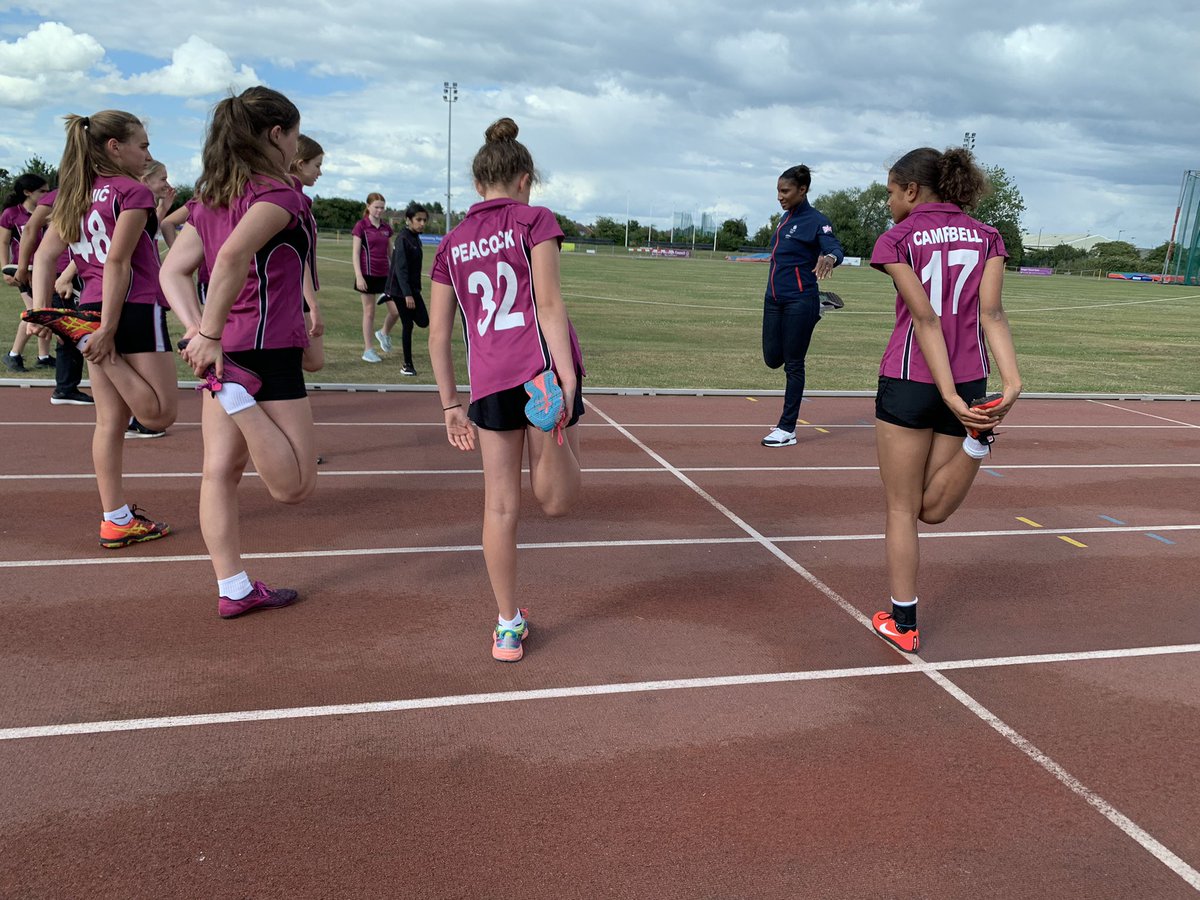 Team_BGS's tweet photo. A very special athletics session tonight with @RealDeniseLewis! Thank you so much for an awe inspiring masterclass across a number of disciplines in preparation for the girls going to National Finals next week &amp; Senior School Sports Day on Wednesday #InspiringTheNextGeneration🏃🏽‍♀️ https://t.co/5W7vt1XjfY