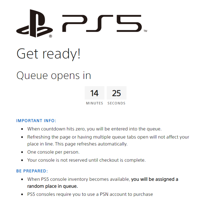 RT @Wario64: PS Direct has a queue (PS5) https://t.co/QstKpu1Q0b 

opens in 14 minutes https://t.co/lZ3RZSoS3L