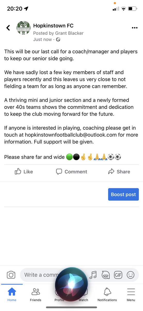 Hopkinstownfc tweet media