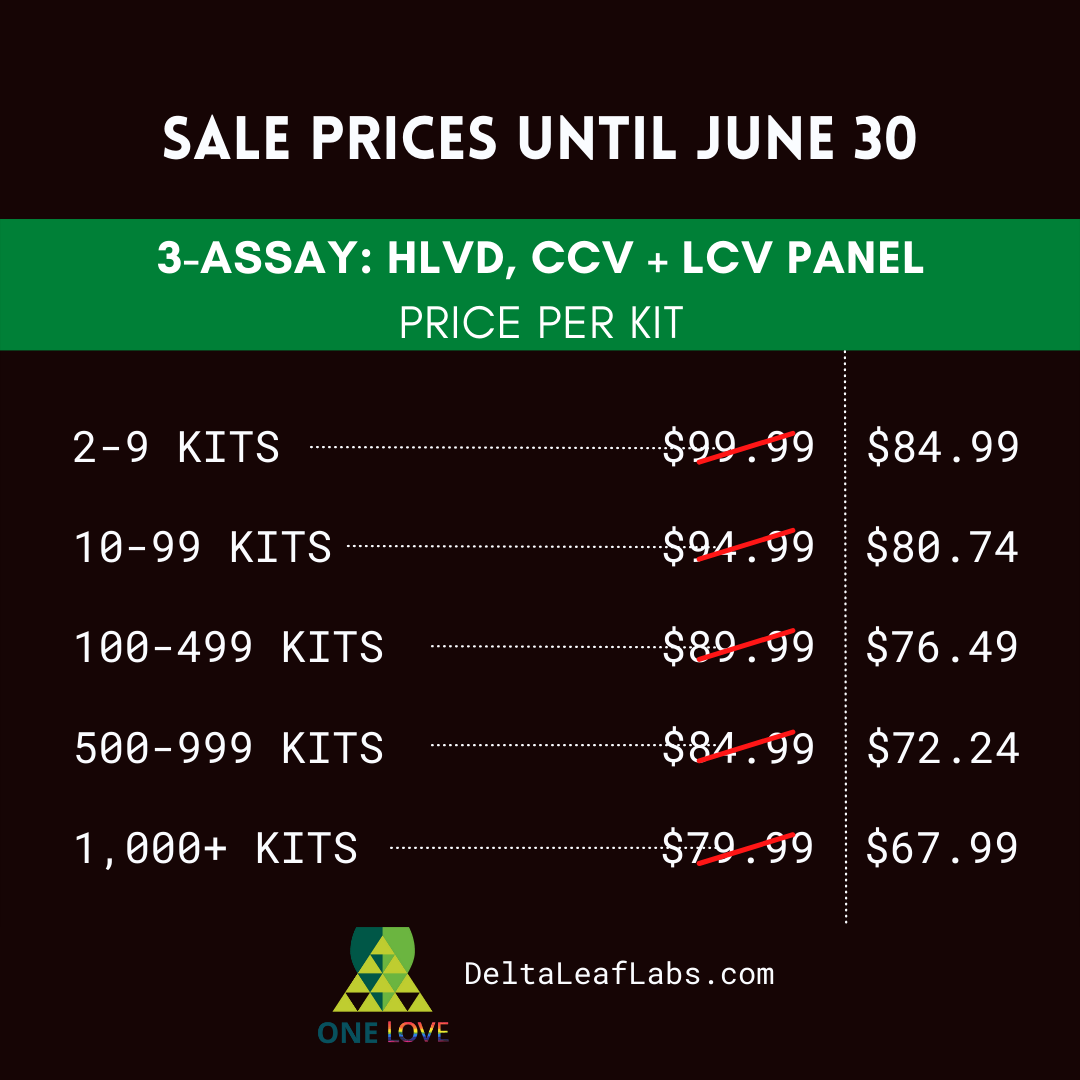 Want even more peace of mind that your prized mothers and clones aren't infected by hop latent viroid (#HLVd), lettuce chlorosis virus (#LCV), or cannabis cryptic (#CCV)? Order your 3-assay test during our 15% off sale until June 30th and get your kits fast!

#hoplatentviroid