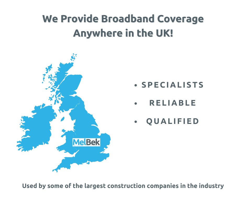 Rapid Install 4G/5G Broadband For Construction Sites – Short &amp; Long Term Projects

Designed by our Microsoft award-winning engineer

We provide Broadband coverage anywhere in the UK.

Contact us to find out more.

📞 01728 417714

📧 info@melbek.co.uk

#Construction #Broadband