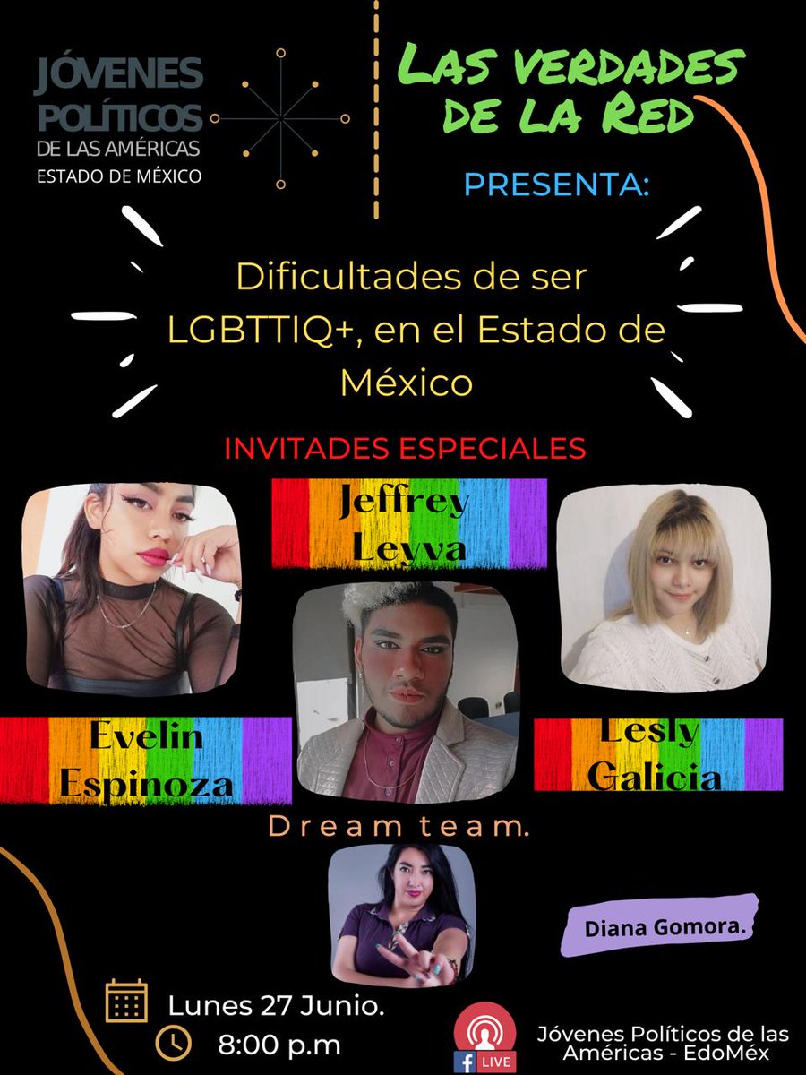edomex_jovenes's tweet photo. #LasVerdadesDeLaRed se pintan de colores y le dan voz a sus Invitades especiales con el tema "Dificultades de ser LGBTTTIQ+ en el Estado de México"
#REDMX
#RedEdomex https://t.co/THTuAydmq8