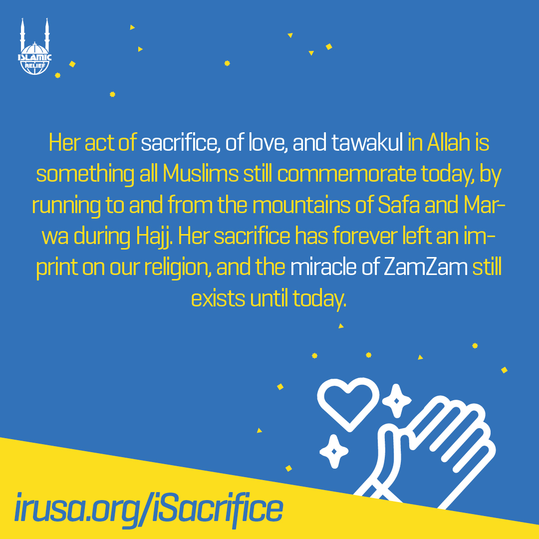 PoweredByIDEA's tweet photo. To honor Hajar's (AS) story, IRUSA asks that you #iSacrifice something in order to please Allah (SWT). Whether it be your time, fasting, a favorite sweet or maybe even screen time...with trust and faith, we put our minds towards Allah (SWT). https://t.co/HxSanCg85D https://t.co/SSXfS3FZjr