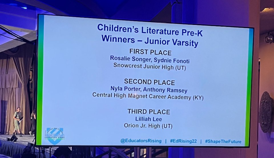 CentralMagnets's tweet photo. Shout out to @CChandlerTeach and her students Nyla Porter and Anthony Ramsey 
Educator’s Rising won 2nd Place at National’s in Washington, DC
@JCPSHighEA_MAC @JCPSAsstSuptHS @LouisvilleCHS @JCPS_CTE @JCPSKY https://t.co/v0lzi3dBPJ