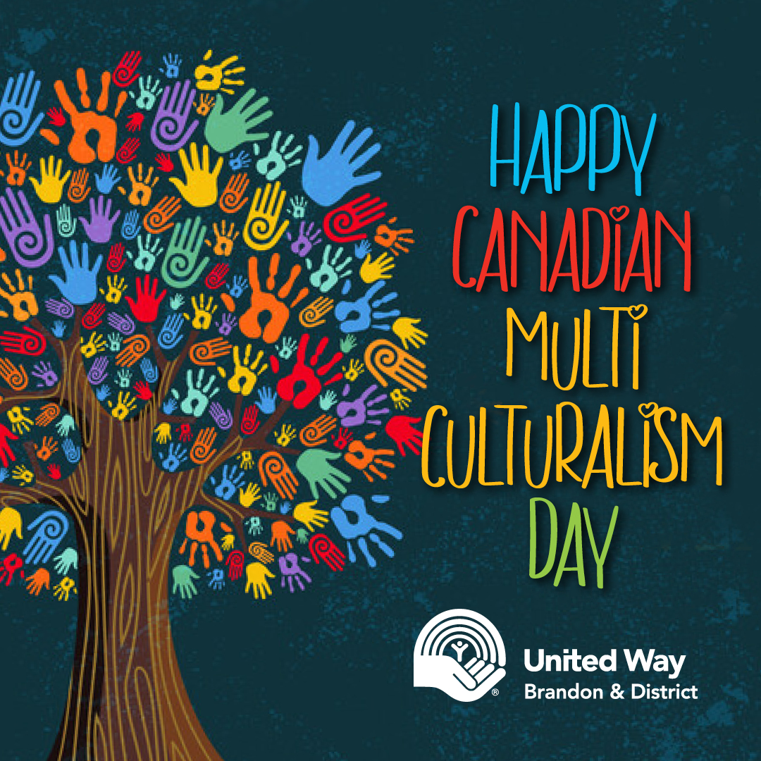 UnitedWayBdn's tweet photo. Happy Canadian Multiculturalism Day! Today we honour the  cultural communities that build a strong society and the differences that make this country one of equity, inclusion, and mutual respect. Let’s embrace multiculturalism!
#UWBdn  #WeAreCommunity #CanadianMulticulturalDay https://t.co/oly7F87wIP
