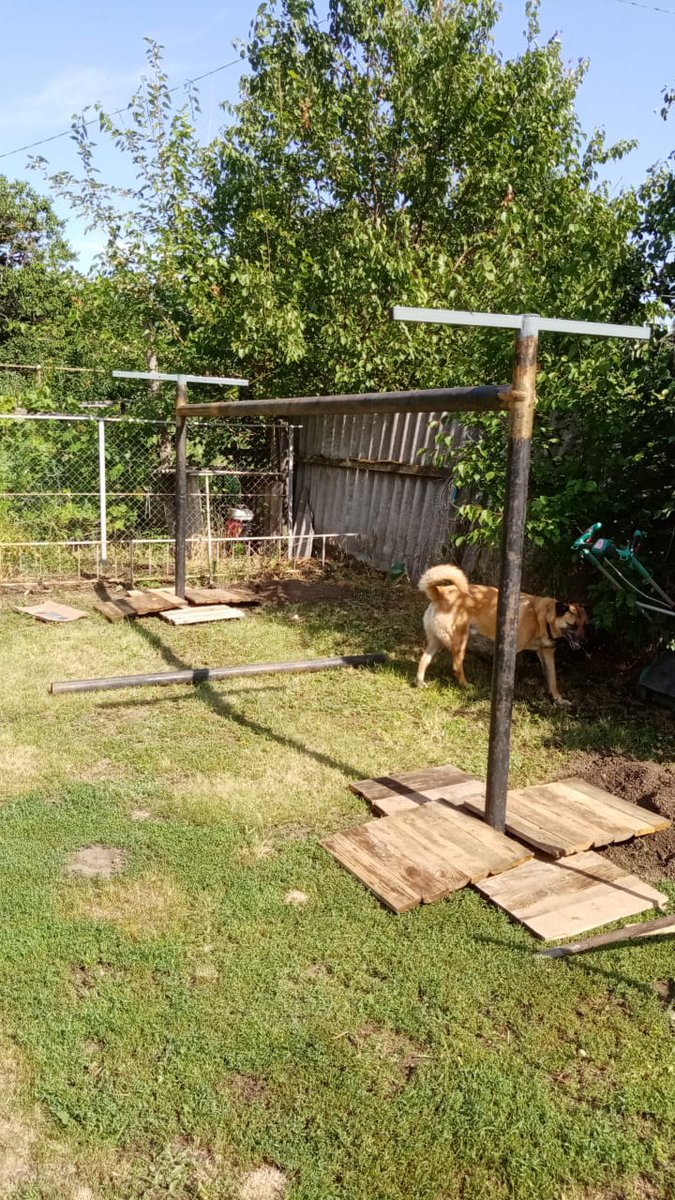 Chert_Ezh_Nik65's tweet image. Поставил сегодня во дворе сушилку для белья с перекладиной для мытья и сушки ковров. Пока просто зафиксировал, завтра-послезавтра буду заливать бетоном и натягивать шнуры. К слову, нашел бюджетный способ в изготовлении приспособы для натяжения шнуров.
#хуторок #подворье #мойдом